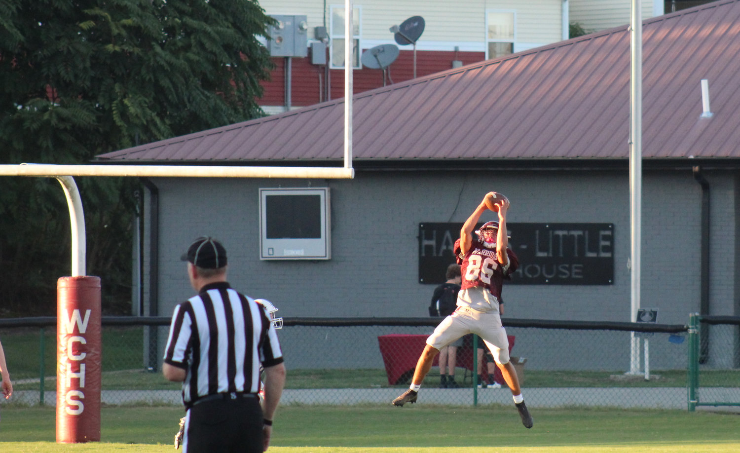 Gage Stephenson with a great interception